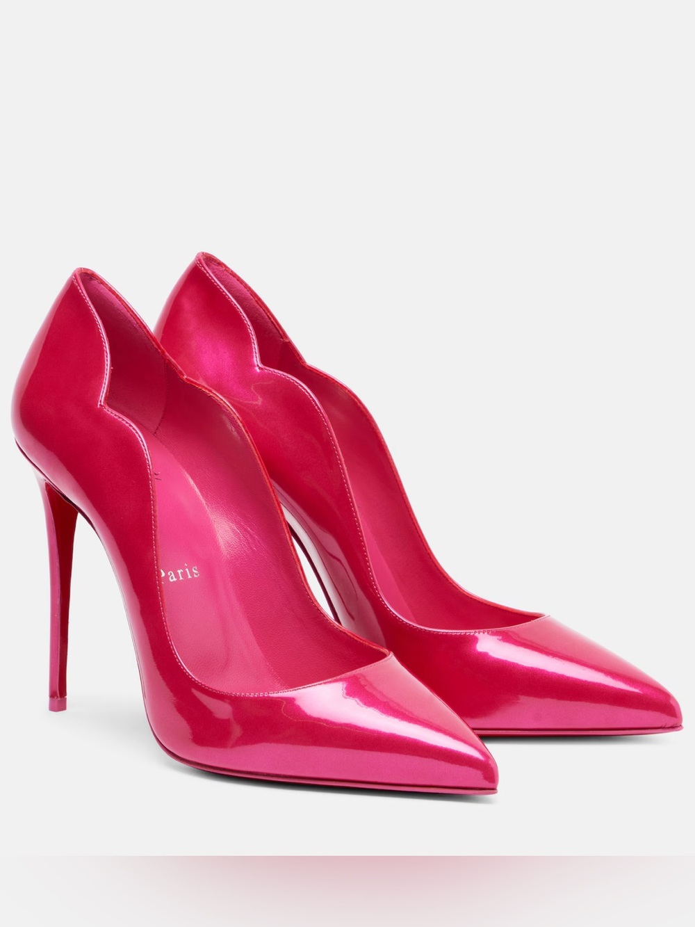 Christian Louboutin Hot Chick 100mm Women's Pink Patent Pointed-Toe Pumps